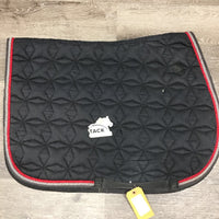 Quilt Jumper Saddle Pad, 2x pipping *gc, mnr dirt, hair, pills, fading, rubbed binding, cut tabs
