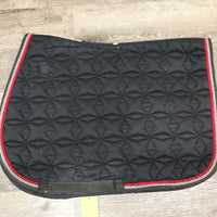 Quilt Jumper Saddle Pad, 2x pipping *gc, mnr dirt, hair, pills, fading, rubbed binding, cut tabs
