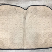 Quilt Jumper Saddle Pad, 2x pipping *gc, mnr dirt, hair, pills, fading, rubbed binding, cut tabs
