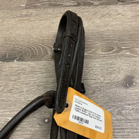 Soft Fine Rolled Leather Bridle *vgc, mnr residue, TORN noseband edge
