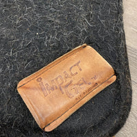 Wool Felt Western Pad, cowhide *fair, dirty, stained, hairy, smelly, torn guards, missing fur, clumpy
