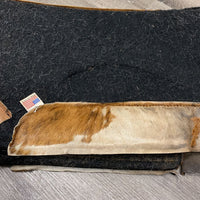 Wool Felt Western Pad, cowhide *fair, dirty, stained, hairy, smelly, torn guards, missing fur, clumpy
