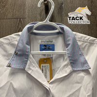 LS Show Shirt, attached snap collar *xc, seam puckers
