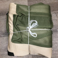 Therapy Back/Loin Blanket ONLY, Mesh Pockets *vgc, clean, snags, sm holes, mnr dirt/stains, older
