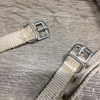 2 Nylon Straps: 24" Strap, 15.5" buckle strap *gc, stains, mnr hole frays
