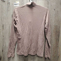 LS Shirt, 1/4 Zip Up *gc, pits: rubs & thin, mnr faded & stain
