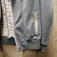 Windbreaker Jacket, zipper *vgc, seam puckers, zipper: missing tab & stuck, pilly cuffs
