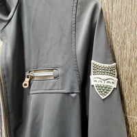 Windbreaker Jacket, zipper *vgc, seam puckers, zipper: missing tab & stuck, pilly cuffs
