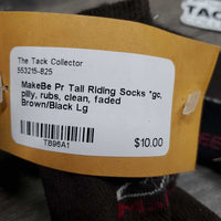 Pr Tall Riding Socks *gc, pilly, rubs, clean, faded
