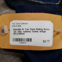 Pr Tall Thick Riding Socks *gc, pilly, rubbed, faded, snags
