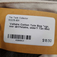 Cotton Tote Bag *vgc, mnr dirt?stains, older?
