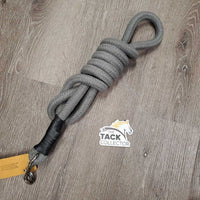 Short Thick - Stiff Nylon Lead Rope, small snap, rubber ends *like new
