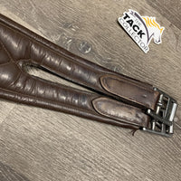 FS Padded Leather Girth, 1x els *gc/vgc, clean, rubs, stains, mnr scratches & cut, stiff
