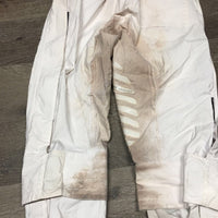 Rain Pants, zips, velcro *gc, v.stained, dingy
