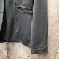 Heavy Show Jacket, zipper, snaps, micro suede collar *vgc, older, mnr marks?stain, dusty
