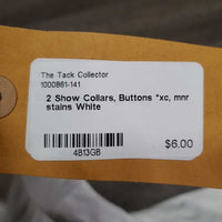 2 Show Collars, Buttons *xc, mnr stains
