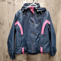 Fleece Lined Winter Jacket, detach hood, zipper *xc, older
