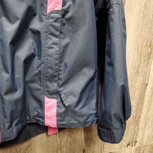 Fleece Lined Winter Jacket, detach hood, zipper *xc, older