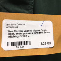 Thin Cotton Jacket, zipper *vgc, older, seam puckers, undone seam stitching
