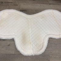 Fitted Fleece Quilt Bottom Hunter Saddle Pad *gc, clean, stained underside, mnr hair, marker
