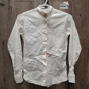 JUNIORS LS Show Shirt *gc, stains, crinkled, seam puckers, older, No Collars