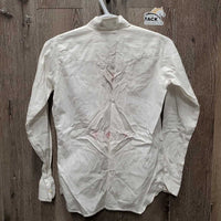 JUNIORS LS Show Shirt *gc, stains, crinkled, seam puckers, older, No Collars
