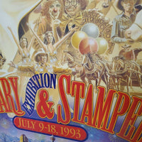 1993 Calgary Exhibition & Stampede Poster, Mounted *gc, bent corners, cut edges, stains, water stains (back)
