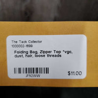Folding Bag, Zipper Top *vgc, dust, hair, loose threads
