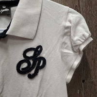 SS Polo Shirt, buttons *gc, crinkled, mnr dingy
