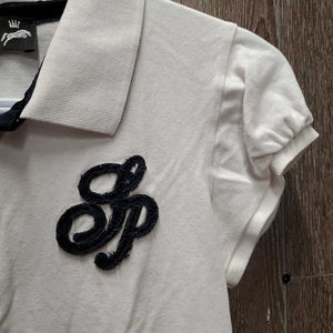 SS Polo Shirt, buttons *gc, crinkled, mnr dingy