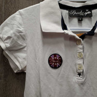 SS Polo Shirt, buttons *gc, crinkled, mnr dingy
