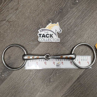 Hvy Med Loose Ring Snaffle Bit, copper inserts *gc, clean, scratches, chews, mnr stains & oxidized
