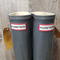 Pr Tall Rubber Boots *vgc, mnr dusty & inner stains
