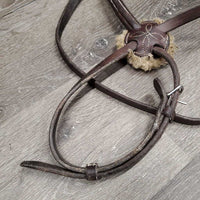 Rsd Padded Figure 8 Noseband ONLY *gc/fair, dirty, residue, xholes, v.clumpy sheepskin, creases