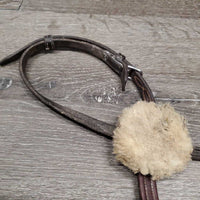 Rsd Padded Figure 8 Noseband ONLY *gc/fair, dirty, residue, xholes, v.clumpy sheepskin, creases
