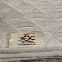 Quilt Dressage Saddle Pad *gc, older, dingy, cut tabs, mnr hair, stains, rubs, pills
