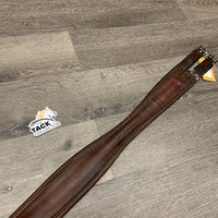 Thick Leather Girth *fair, older, clean, stains, hair, edges: torn/split, split - torn edges, dry, stiff, deep creases
