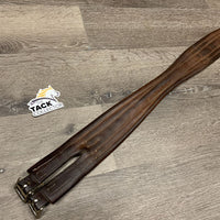 Thick Leather Girth *fair, older, clean, stains, hair, edges: torn/split, split - torn edges, dry, stiff, deep creases
