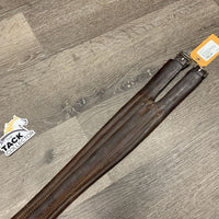 Thick Leather Girth *fair, older, clean, stains, hair, edges: torn/split, split - torn edges, dry, stiff, deep creases
