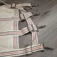 Closed Hvy Canvas Cotton Web Stall Guard *gc/fair, dirty, torn & unstitched edge, threads, torn edge
