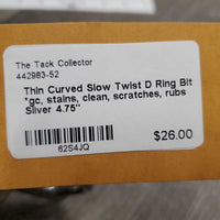 Thin Curved Slow Twist D Ring Bit *gc, stains, clean, scratches, rubs
