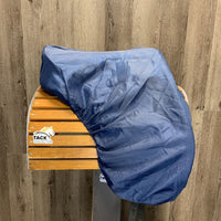 17 M-MW *5" Supra Synthetic Dressage, Navy Shedrow Nylon Cover, 2 Med-Long Front Velcro Blocks, Foam Panels, Front & Rear Gusset Panels, Flaps: 17.5"L x 11.5"W Serial #: ---
