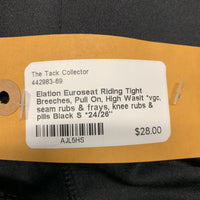 Euroseat Riding Tight Breeches, Pull On, High Wasit *vgc, seam rubs & frays, knee rubs & pills
