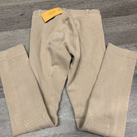 JUNIORS Hvy Cotton EuroSeat Jodphurs, Pull On *No elastics, vgc, mnr rubs, stains & undone seam
