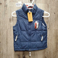 JUNIORS Quilt Vest, zipper *gc, mnr hair, rubs, threads, faded, v.rubbed & pills
