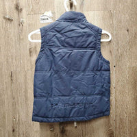 JUNIORS Quilt Vest, zipper *gc, mnr hair, rubs, threads, faded, v.rubbed & pills
