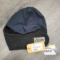 Lycra & Fleece Winter Helmet Cover *gc/fair, dirt, hair, stains, faded, clumpy, older
