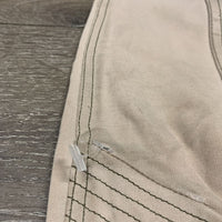 Euroseat Breeches *fair, stains, edges: thin & holey, puckered, discolored, rubs, pills, undone stitching, sm holes
