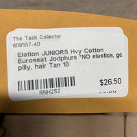 JUNIORS Hvy Cotton Euroseat Jodphurs *NO elastics, gc, pilly, hair
