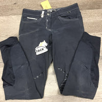 Euroseat Breeches *fair, faded, seam puckers, stretched, repairs, pilly, threads, snags, discolored, undone seams
